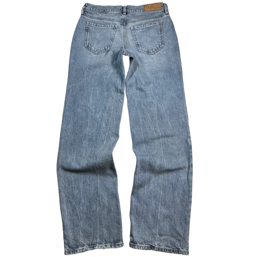 PacSun Jordyn Low Rise Straight Leg Jeans Size 24 Light Wash Denim - Picture 5 of 17